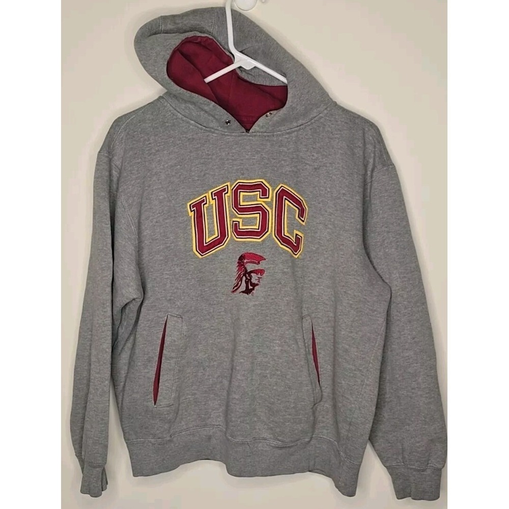 USC Trojans Men's Hoodie Medium Pullover NCAA Champs Sports Kangaroo Pocket‎